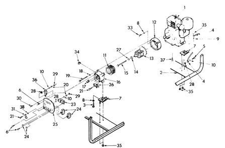 Ac Generator Model 3zc13 Diagram and Parts List for 9321-1-3ZC12A  Briggs and Stratton Generator